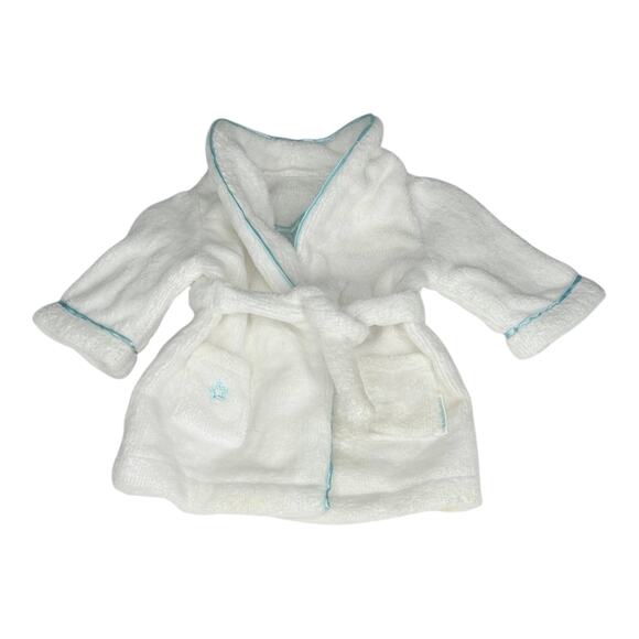 American Girl Doll Bathrobe Cozy Star Robe Belt Spa Day Bedtime White Terrycloth - Picture 4 of 4